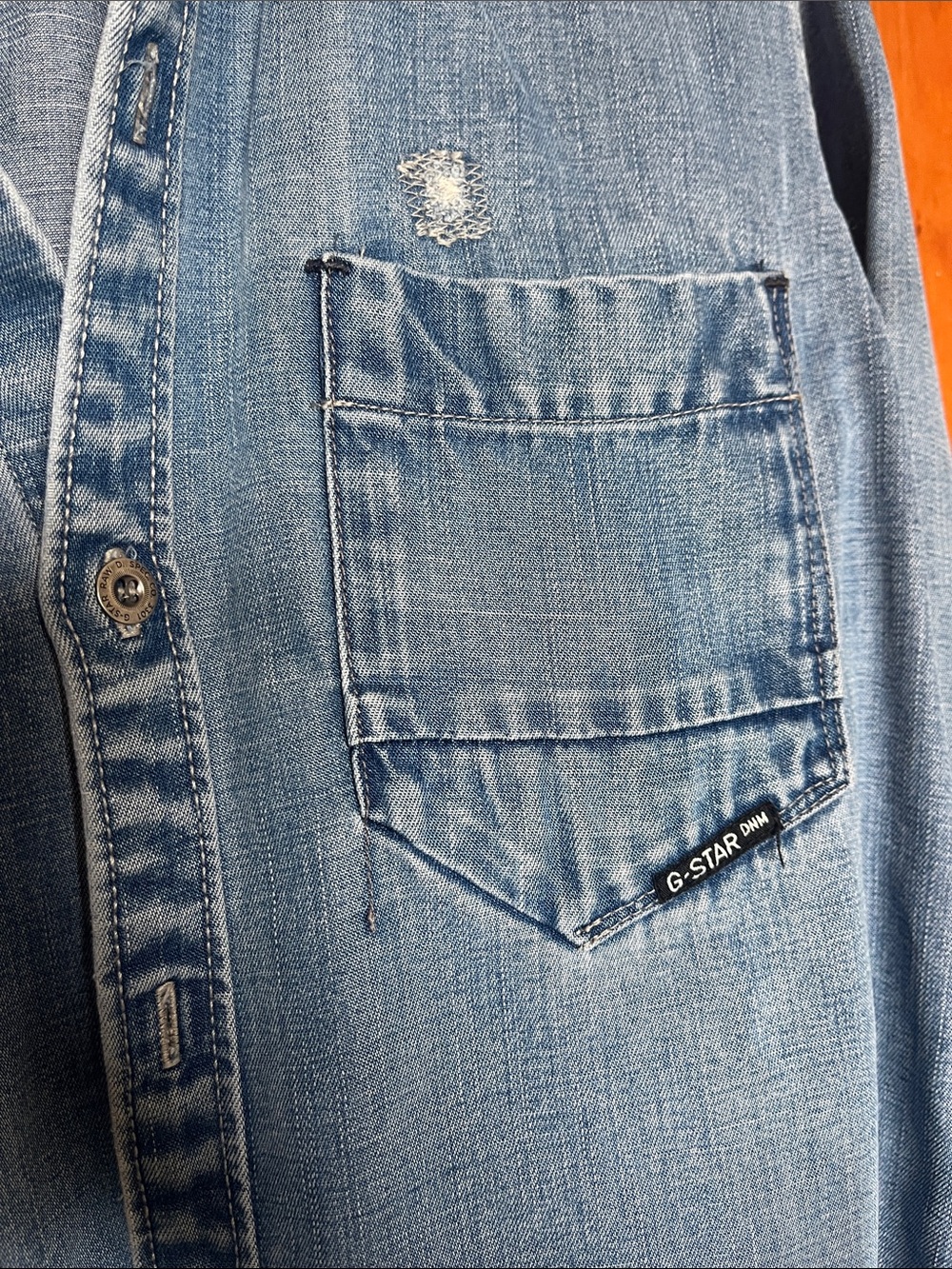 G-Star Light Blue Denim Button-Up Shirt - Picture 4 of 13